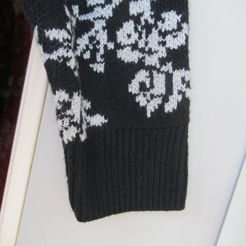 Relist 2/23❌ Croft & Barrow crewneck sweater floral like print w/ metallic 1X - Picture 5 of 12